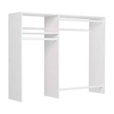 Bedroom closet organizer clothing storage. Easy Track Ok0348 Hanging Closet Wardrobe Storage Clothing Organizer Rod Rack System Kit For Bedroom In White With Hardware For Easy Installation Target