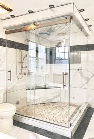 Single plastic curtain or two layers a fully transparent glass shower door doesn't offer much privacy inside the bathroom. Maryland Frameless Showers