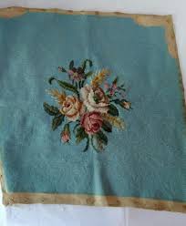 Finished Needlepoint Chair Pillow Footstool Cover 24 Ebay Yastiklar Koltuklar