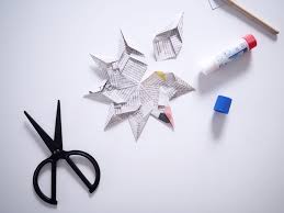 Basteln mit papier zum weihnachten macht spaß! Diy Upcycling Weihnachtssterne Aus Zeitungspapier