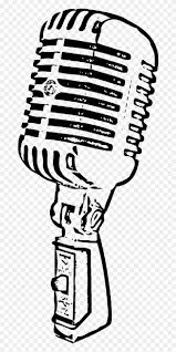 Cartoon friendly tv show host using a microphone. Coloring Pages Eskayalitim Free Images At Clkercom Old School Microphone Outline Hd Png Download 800x1600 836546 Pinpng