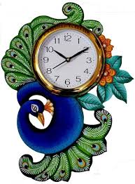 Details of this products as follows: Peacock Clock Mishty Antique Wall Clocks Wall Clock Online Art Deco Clock