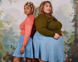 range of dresses in various sizes, emphasizing inclusivity.の画像