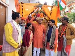 श्री राम लला पूजित अक्षत कलश यात्रा केशव नगर, उत्तर भाग, लखनऊ में निकाली गई  - Desh Ki Upasana