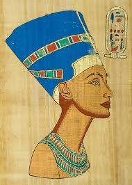 Nefertiti Egyptian Papyrus With Portrait Nefertiti Spon Egyptian Nefertiti Portrait Papyrus Ad Ancient Egypt Art Egypt Art Egyptian Art
