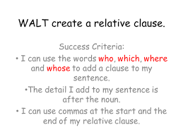 They live in a house whose roof is full of holes. Relative Clauses Complex Sentences Teaching Resources