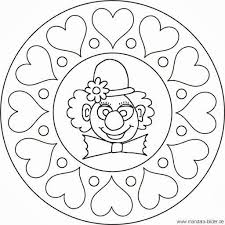 Mandala Clown Karneval Clown Karneval Mandala Faschingsmasken Basteln Ausmalbilder Ausmalbilder Fasching