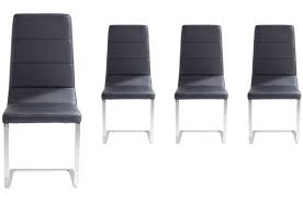 Pack de 4 chaises design ds ds de qualité standard avec un design moderne et attrayant matériels: Lot De 4 Chaises Noir Piriapolis Chaise Pas Cher
