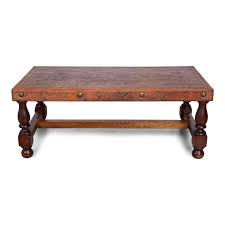 Prefer your ottoman to look more. Peruvian Tooled Leather Bench Or Coffee Table With South American Landscape For Sale At 1stdibs