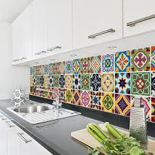 Talavera Tuile Stickers Tuile Autocollants Set Talavera Traditionnel Tuiles Kit Tuiles Pour Cuisine Dosseret De Cuisine Pack De 24 Dosseret Cuisine Cuisines Rustiques Modernes Et Cuisines Design
