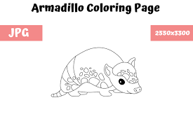 Ready the printer and click on the drawing of the armadillo you and if you make a mistake with the coloring or you don't like what you have done, don't worry, because. Coloring Page For Kids Armadillo Graphic By Mybeautifulfiles Creative Fabrica
