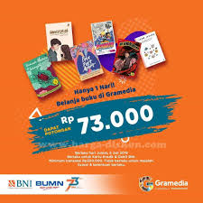 Check spelling or type a new query. Promo Gramedia Diskon Rp73 000 Dengan Kartu Debit Kredit Bni Periode 5 Juli 2019 Harga Diskon