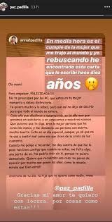 Anna Ferrer La Carta Que Le Mando A Paz Padilla Por Su Cumpleanos