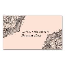Pink Black Henna Design Business Cards Zazzle Com In 2020 Vintage Business Cards Henna Designs Business Card Design Creative