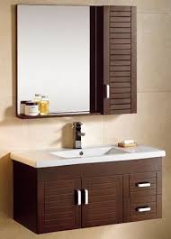 Wooden bathroom vanity cabinet with granite top. Dark Bathroom Cabinets All Wood Bathroom Cabinets