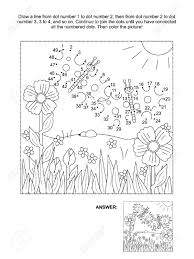 This connect the dots printable will let the kids complete a picture of a free father's day coloring pages kids (and dad) will love. Connect The Dots Picture Puzzle And Coloring Page Spring Or Royalty Free Cliparts Vectors And Stock Illustration Image 21874360
