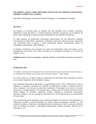 Check spelling or type a new query. Pdf Un Centro Ludico Como Refuerzo Educativo En Periodo Vacacional Dirigido A Ninos De 5 12 Anos