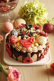 ミッキーとミニーのお誕日ケーキ キャラクターケーキ ケーキ 簡単デザート