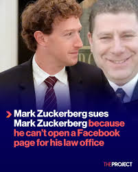 I decided to see how many times I could squeeze "Mark Zuckerberg" into a  single caption, so here it goes... Mark Zuckerberg, the bankruptcy lawyer,  is suing Mark Zuckerberg, the CEO of