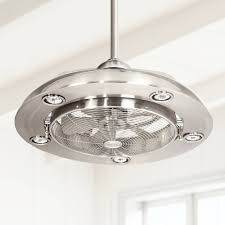 24 Modern Ceiling Fan With Light Led Remote Brushed Nickel Living Room Kitchen Ebay