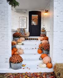 Black And White Fall Porch Decor Ideas 20 Fall Porch Decorating Ideas That Have Us Bewitched Fall Decorations Porch Fall Halloween Decor Fall Decor