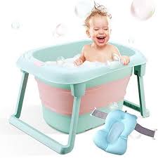 Imagine my surprise when i showed up to my first baby shower expecting that i'd be witnessing some kind of ritualistic bathing of a newborn, only to find that not a single baby was present? Bewave Baby Bath Tub Folding Infant Bathtub Portable Collapsible Newborn Toddler Bath Support With Cushion For 0 5 Years Baby Bath Baby Bath Tub Toddler Bath