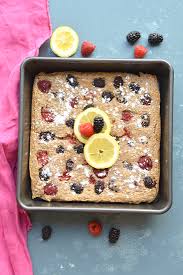Wowee and no processed anything! 100 Calorie Berry Lemon Breakfast Bars Gf Low Cal Skinny Fitalicious