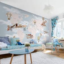 Cutom 3d Papier Peint Peinture Murale Ou Fresque Sur Le Mur En Gros Monde Carte Et Decoration Chambre Enfant Peinture Chambre Enfant Papier Peint Chambre Bebe