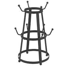 Wrought iron 6 coffee mug & tea cup rack holder metal tree stand kitchen storage organizer amish made in usa heavy duty. Black Stripe 10 Mug Holder At Home