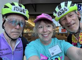 Portland bicycling club finish line photo