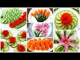10 Super Salad Decoration Ideas Cucumber Vegetable Carving Garnish Tomato Rose Youtube