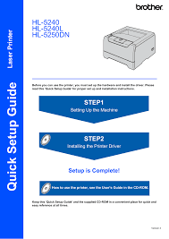 Brother hl 5250dn now has a special edition for these windows versions: Brother Hl 5240l User Manual 34 Pages Also For Hl 5240 Hl 5250dn