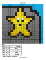 Percent Coloring Coloring Squared Fractions Math Coloring Free Coloring Pages