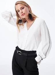 Ipekyol Kadin Bluz Ekru Morhipo 22090638 Women Fashion Long Sleeve Blouse