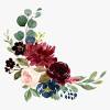 Flower red, burgundy, navy blue rose. 1