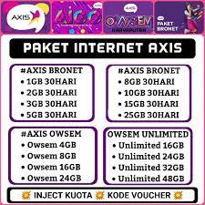 Kedua paket ini menjadi ujung tombak axis dan belakangan review dari beberapa. Paket Data Axis Bronet Owsem Unlimited Mini 1gb 2gb 3gb 4gb 5gb 6gb 8gb 10gb 15gb 25gb 50gb Shopee Indonesia