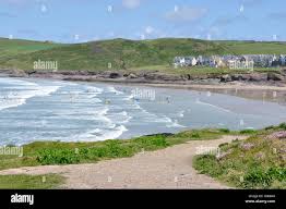 Village polzeath beach hi-res stock photography and images - Alamy