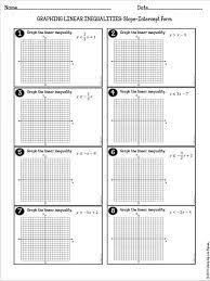 There is an arrow on the end indicating that the answers continue through infinity. Graphing Linear Inequalities Practice Graphing Linear Equations Linear Inequalities Graphing Linear Inequalities