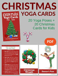 Christmas Yoga Cards For Kids Yoga Cards Yoga For Kids Kids Cards