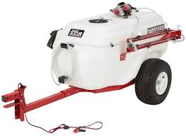 Tow behind sprayers come with bigger tanks that can hold between 10 and 60 gallons of product. North Star 380 Litre Tow Behind