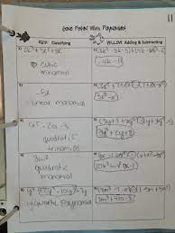 Complete answer key for worksheet 2 (algebra i honors). Gina Wilson All Things Algebra Llc 2012 2017 Gina Wilson All Things Algebra Llc 2012 2017 Answer Key Polynomials