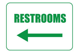 Printable Restroom Signs With Left Arrows Free Download Restroom Sign Restroom Printable Signs