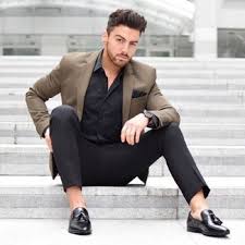Brown Blazer With Black Dress Pants Outfits For Men 28 Ideas Outfits Lookastic The only color i can think of is black. brown blazer with black dress pants