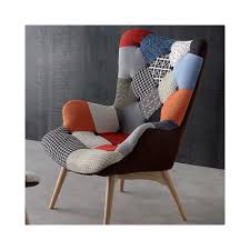 Fauteuil en tissu de patchwork multicolore. Fauteuil Patchwork Achat Vente De Fauteuil Pas Cher