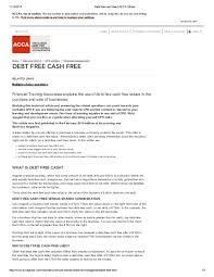 Pdf 1 14 2014 Debt Free Cash Free Acca Global Suraj