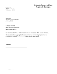 Notice To Tenant To Repair Damages Ez Landlord Forms Being A Landlord Tenants Rental Agreement Templates