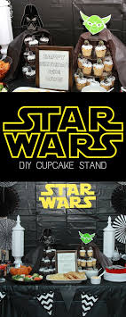 Star Wars Themed Cupcake Stands Party A Southern Mother Star Wars Cupcakes Star Wars Party Star Wars Diy