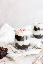 1 package candy cane hershey kisses. White Chocolate Peppermint Brownie Parfait Jamie Kamber