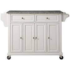 Boasts beautiful raised panel doors, an adjustable shelf inside the cabinet, two towel bars. Dover 52 Wide Granite Top White Kitchen Island Cart 7g983 Lamps Plus