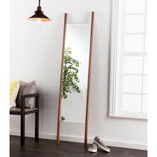 Whatever your decor, it's easy to make a statement in any room with a leaning floor mirror, plus it adds another dimension to every room.add function and beauty into any space with bed bath & beyond's assortment of accent mirrors, standing mirrors, full length. Swain Leaning Mirror Dark Tobacco Dark Tobacco On Sale Overstock 17769757